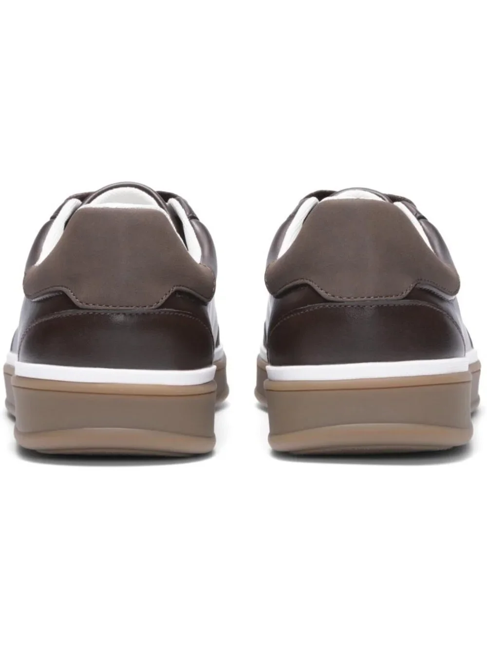Men's Dark Brown Faux Suede Rubber Casual Comfortable Business Fashion Sneakers